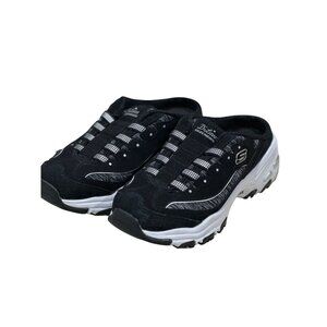 Kids Sketchers Delites Black Slip on Shoes Stretch Lace Size 5